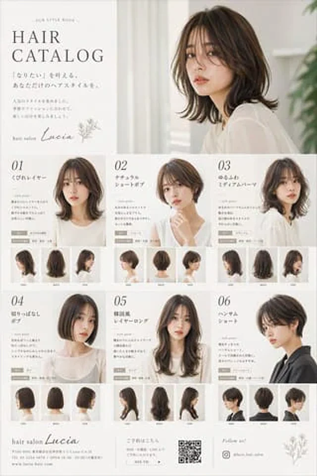 Example generated from “Japanese Hair Salon Catalog Poster”