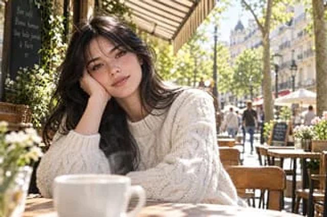 Example generated from “Sunny Paris Café Portrait”