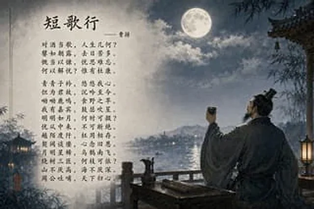 Example generated from “《短歌行》诗词意境图”