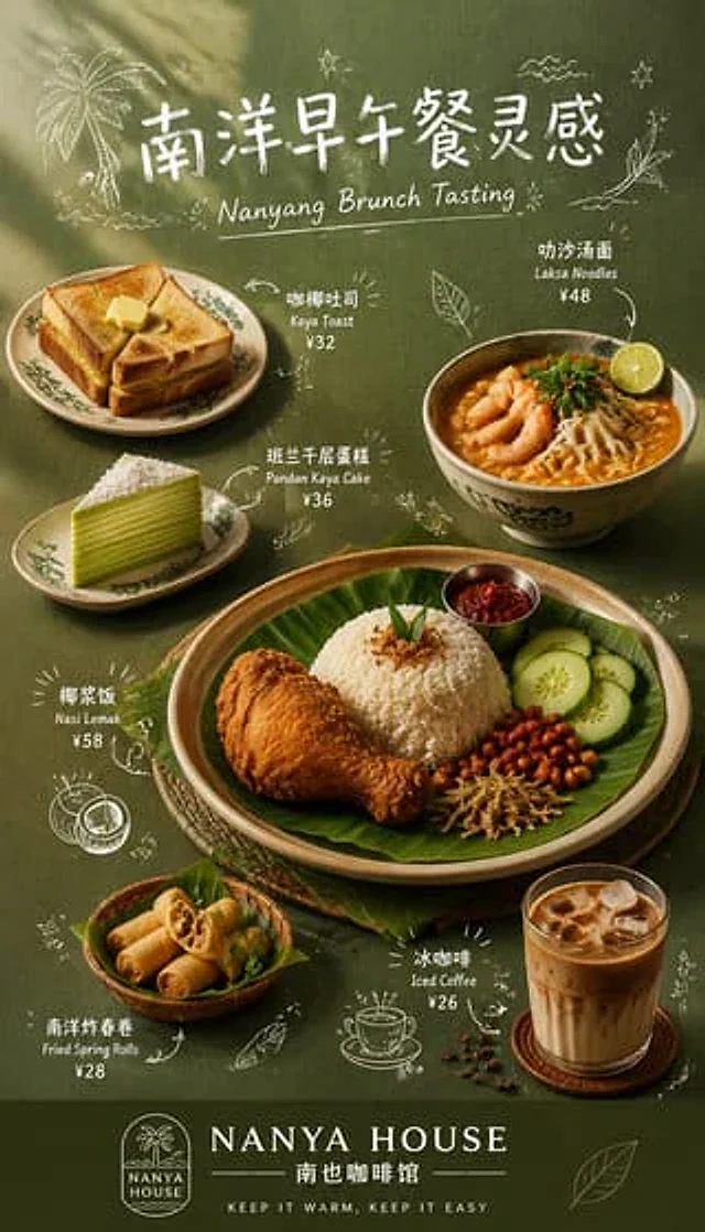 Example generated from “Nanyang Brunch Chalk Menu Poster”