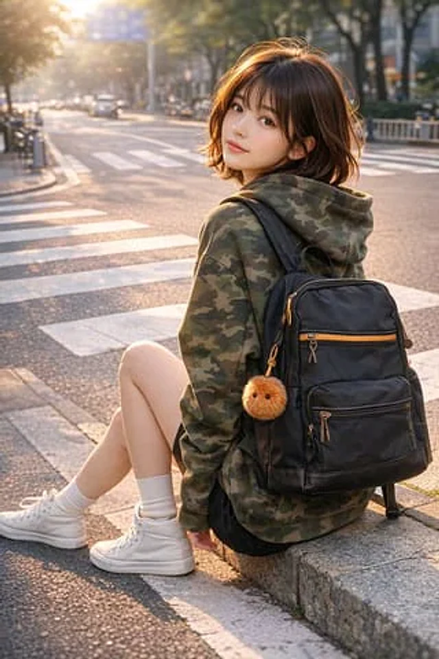 Example generated from “Urban Turn-Back Street Portrait”