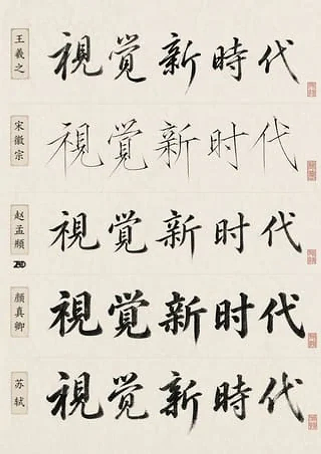 Example generated from “Chinese Calligraphy Style Comparison”