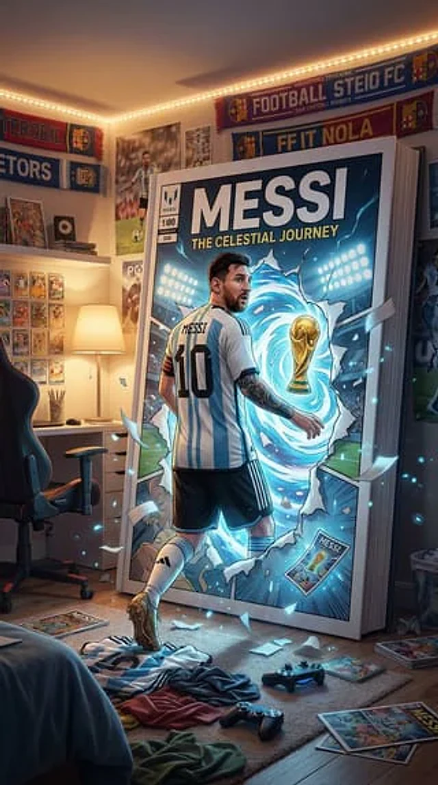 Example generated from “Messi Comic Portal Bedroom”