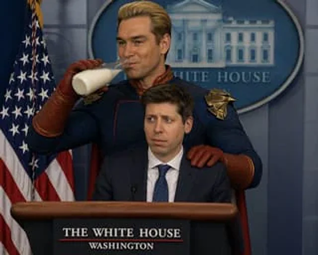 Example generated from “Intimidating Press Conference Meme”