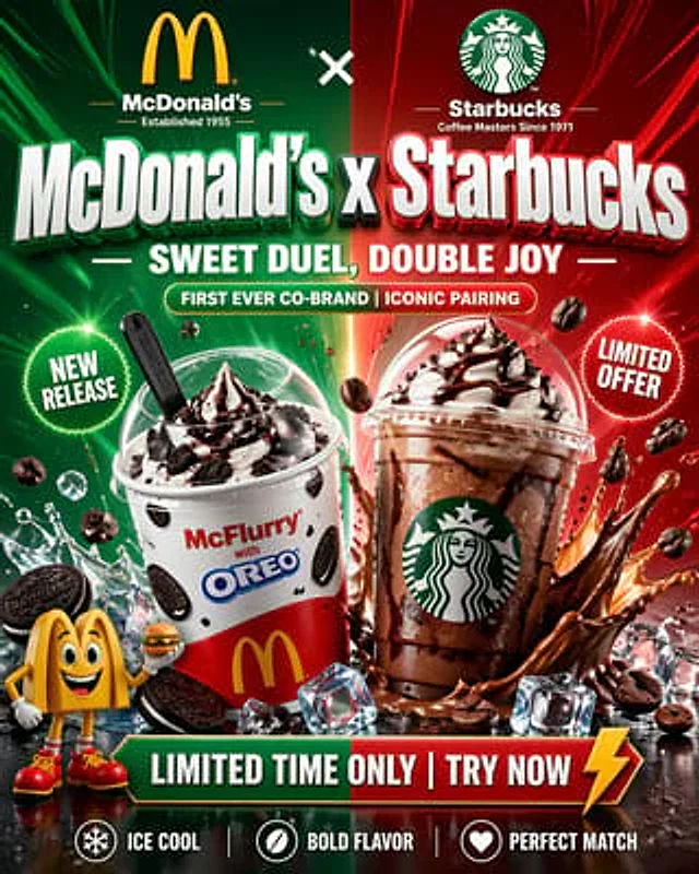 Example generated from “McDonald's x Starbucks Promo Poster”