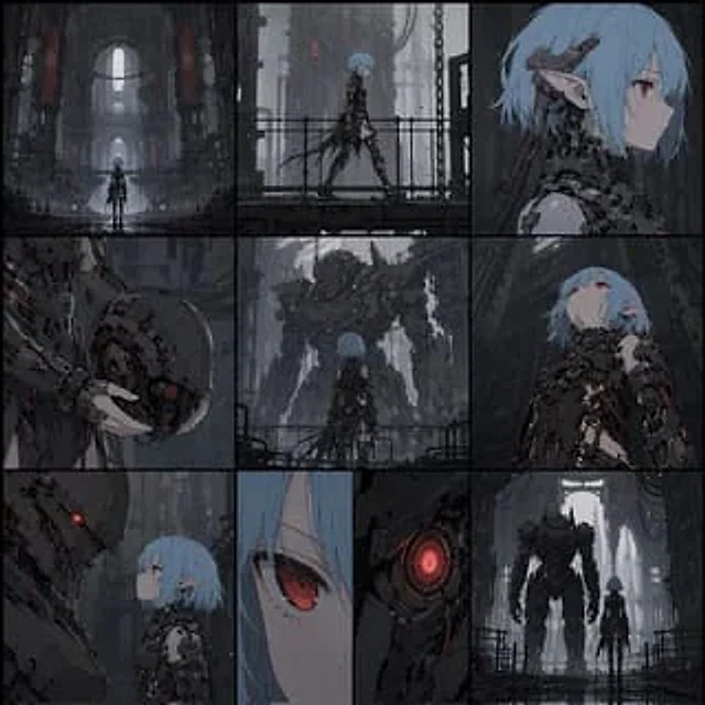 Example generated from “Cyberpunk Android Elf Storyboard”