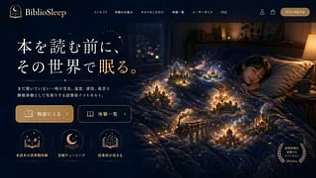 Example generated from “Magical Sleep Website Mockup”