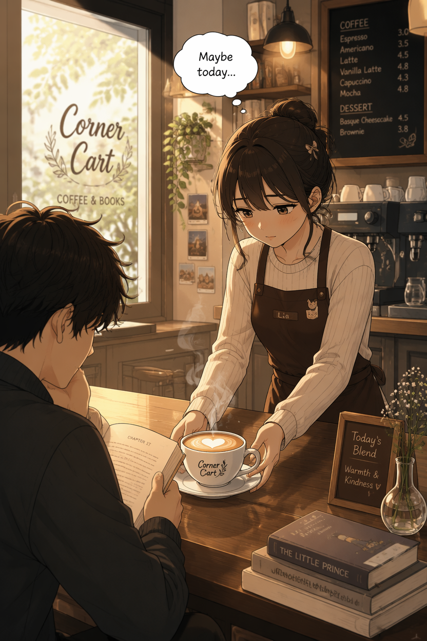 Example generated from “Coffee Shop Webtoon Panel — API Models · CC BY 4.0”