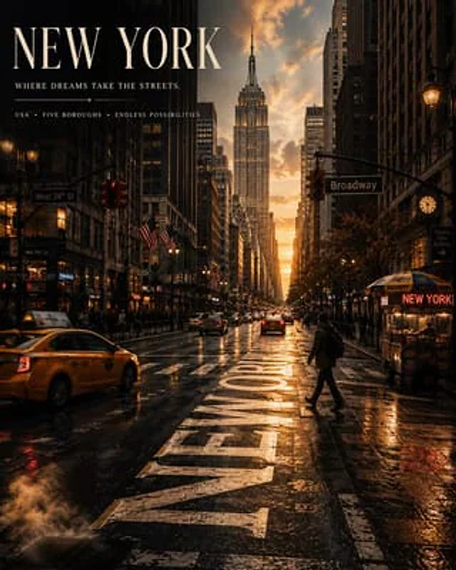 Example generated from “Cinematic Editorial Travel Poster”