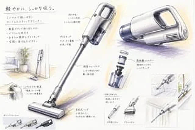 Example generated from “Japanese Vacuum Design Sketch Board”