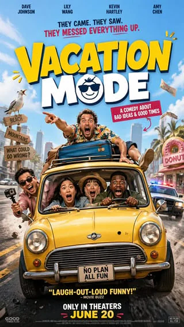 Example generated from “Chaotic Road Trip Comedy Poster”