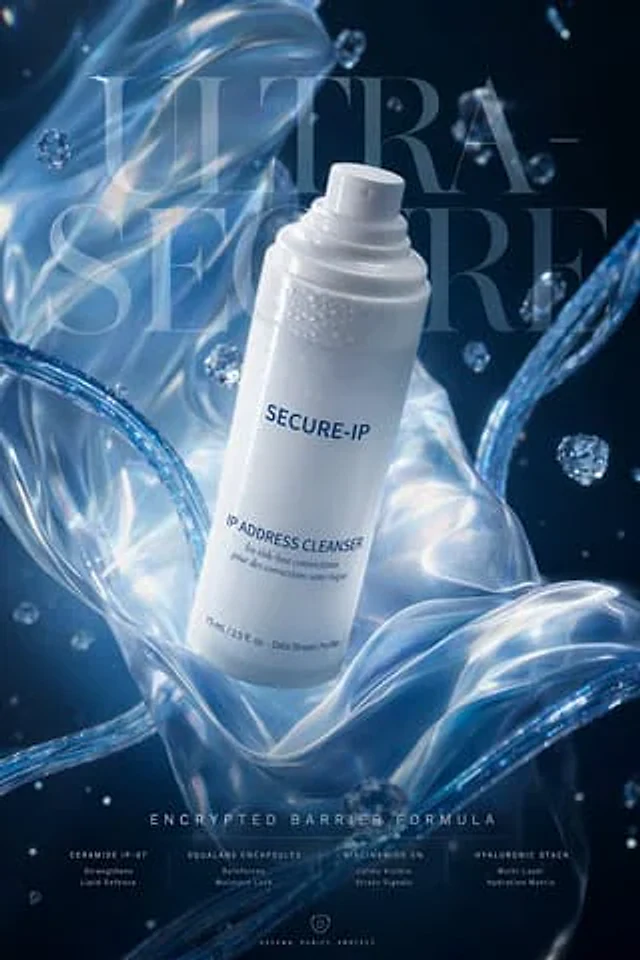 Example generated from “Futuristic Cyber Skincare Ad Poster”