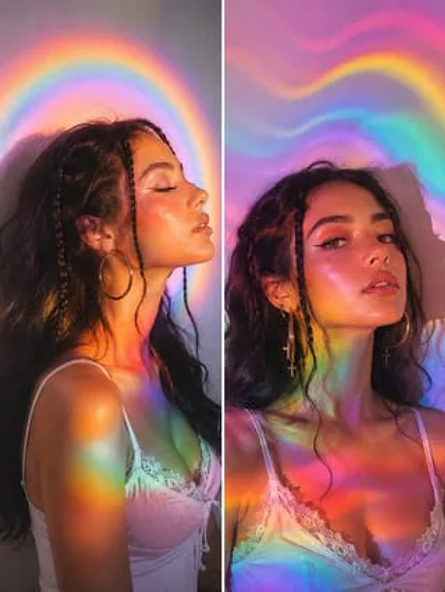 Example generated from “Pastel Rainbow Portrait”