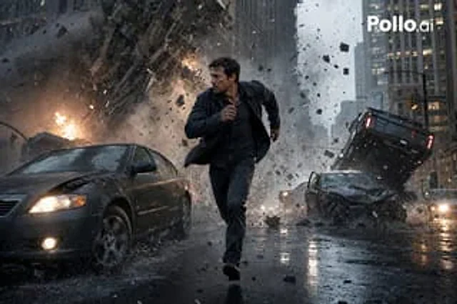 Example generated from “Cinematic City Explosion Chase”