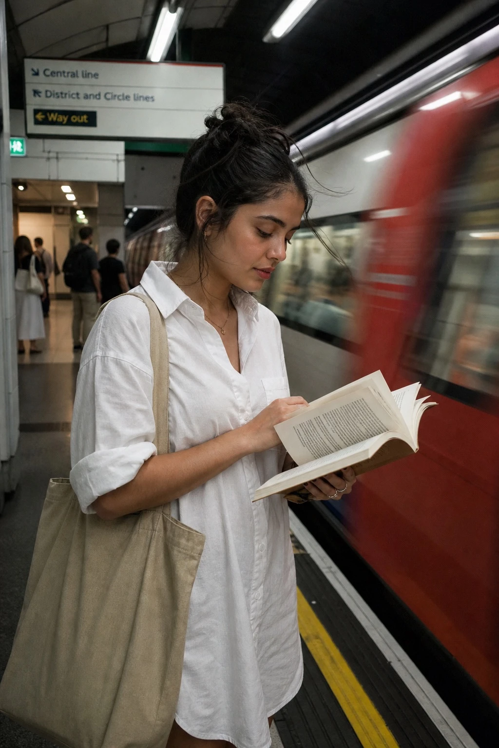 Metro Morning Reading Photography Study — ClawLabs AI · MIT