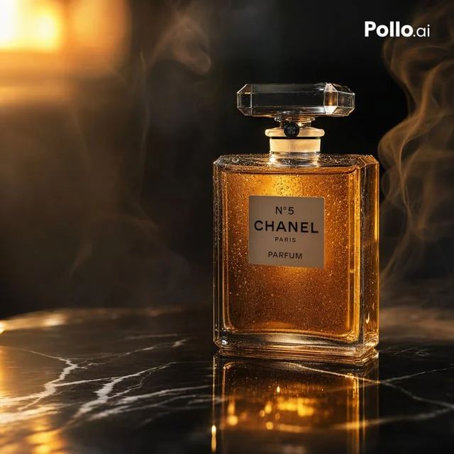 Example generated from “Luxury Amber Perfume Ad”
