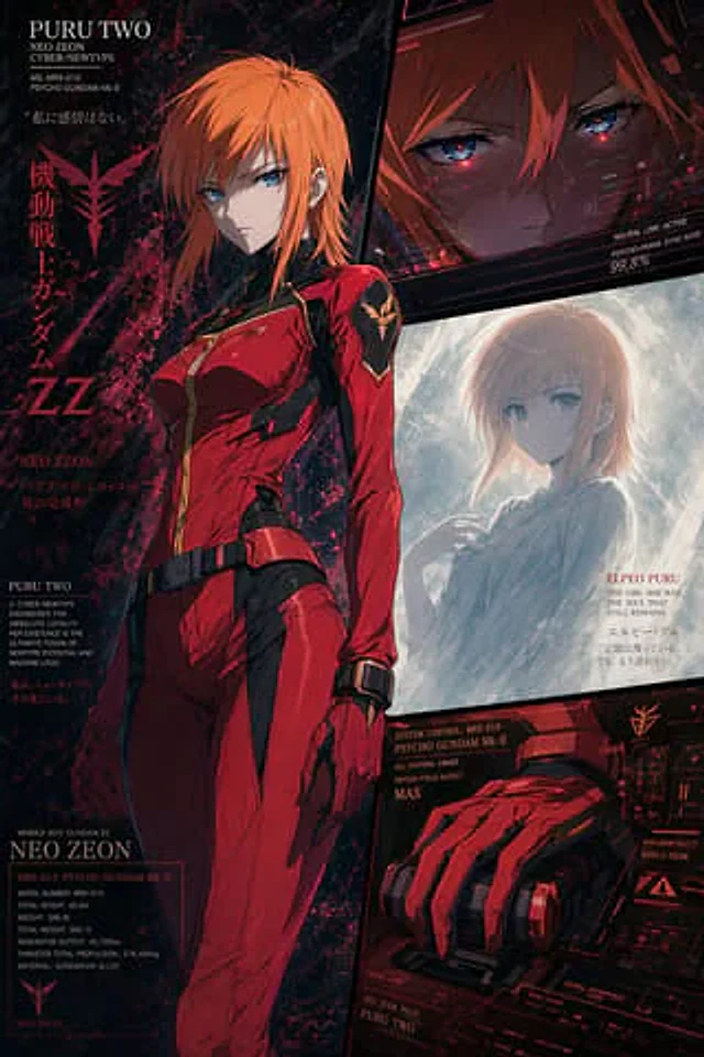 Example generated from “Anime Mecha Pilot Poster”