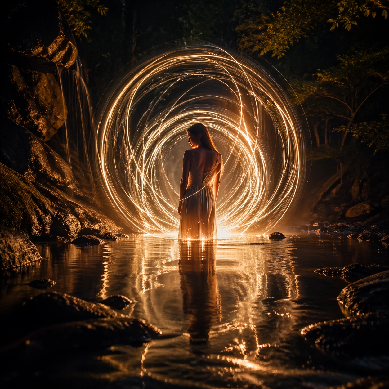 Circular Light-Painting Photography-Style Study — ChaosRealmsAI · MIT