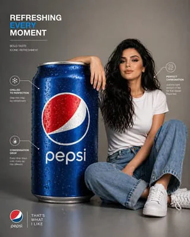 Example generated from “Pepsi Infographic Advertisement”