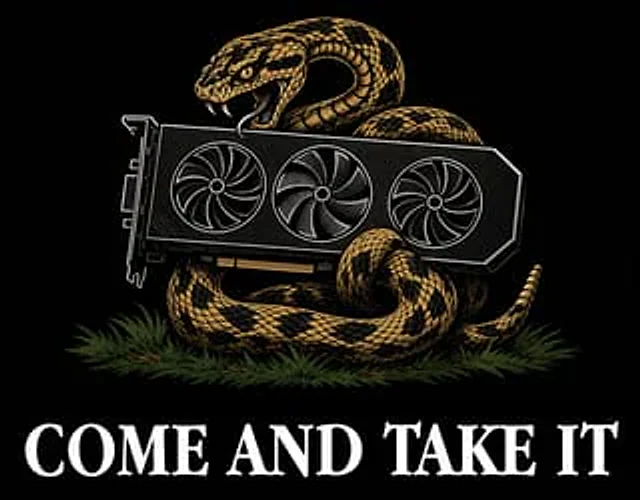 Example generated from “Rattlesnake GPU Come and Take It Graphic”
