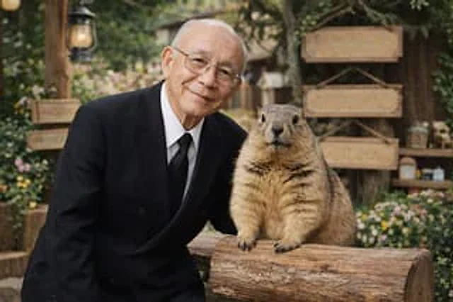 Example generated from “Elderly Man and Marmot Portrait”