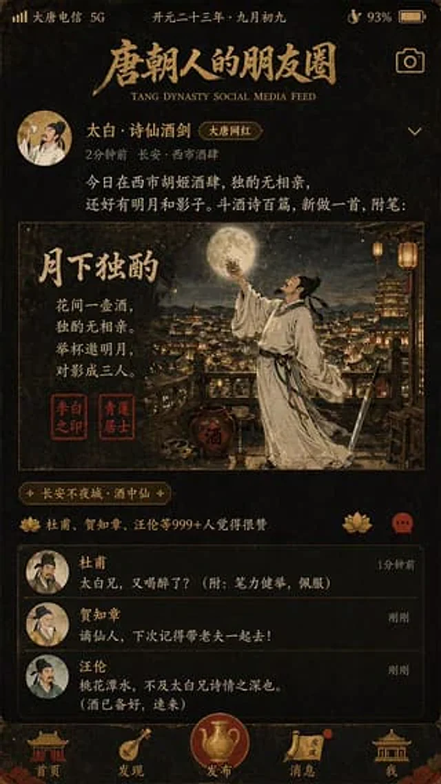 Example generated from “Tang Dynasty Social Feed Poster”