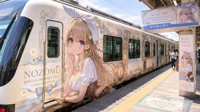 Example generated from “Anime Wrapped Train at Japanese Station”