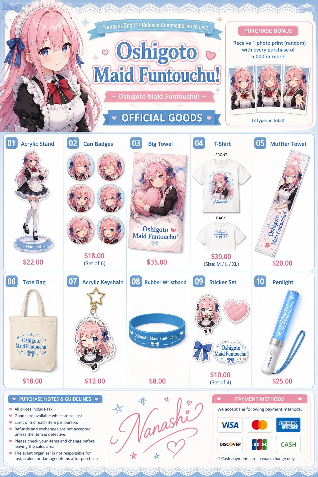 Fictional Idol Merchandise Flyer — ClawLabs AI · MIT