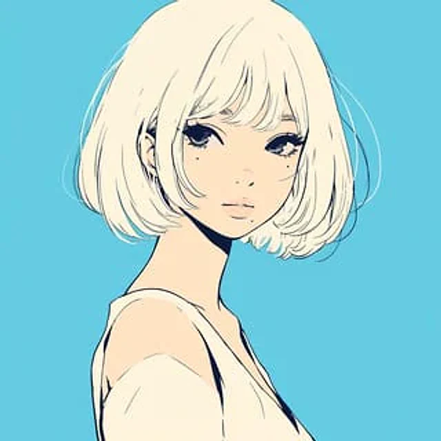 Example generated from “Minimalist Anime Girl Side Profile”