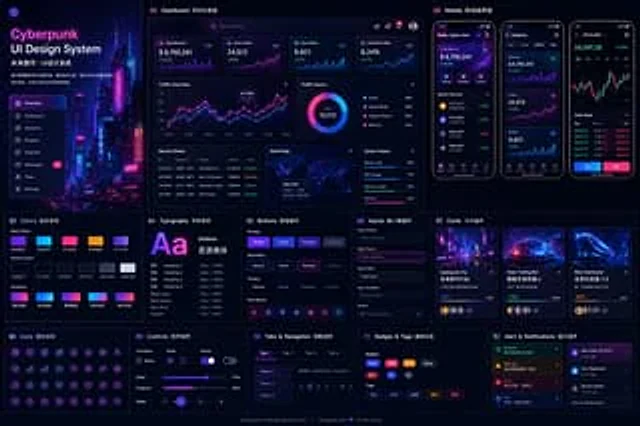 Example generated from “Cyberpunk Neon UI Design System”