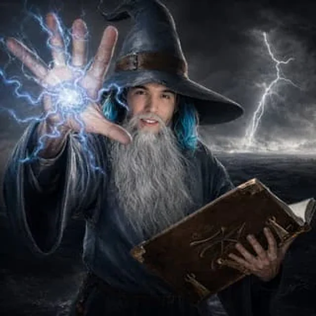 Example generated from “Storm Wizard Casting Lightning”