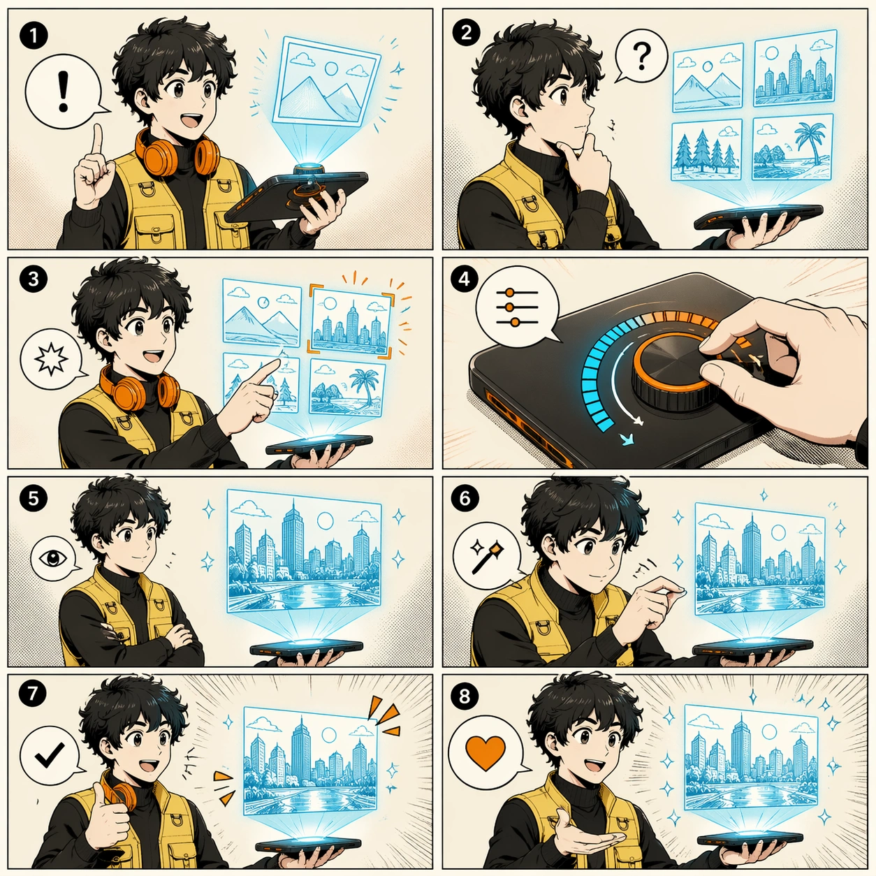 Eight-Panel Inventor Product Demo — ChaosRealmsAI · MIT