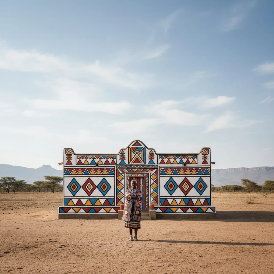 Ndebele House Painting — bthnbdk · CC BY 4.0