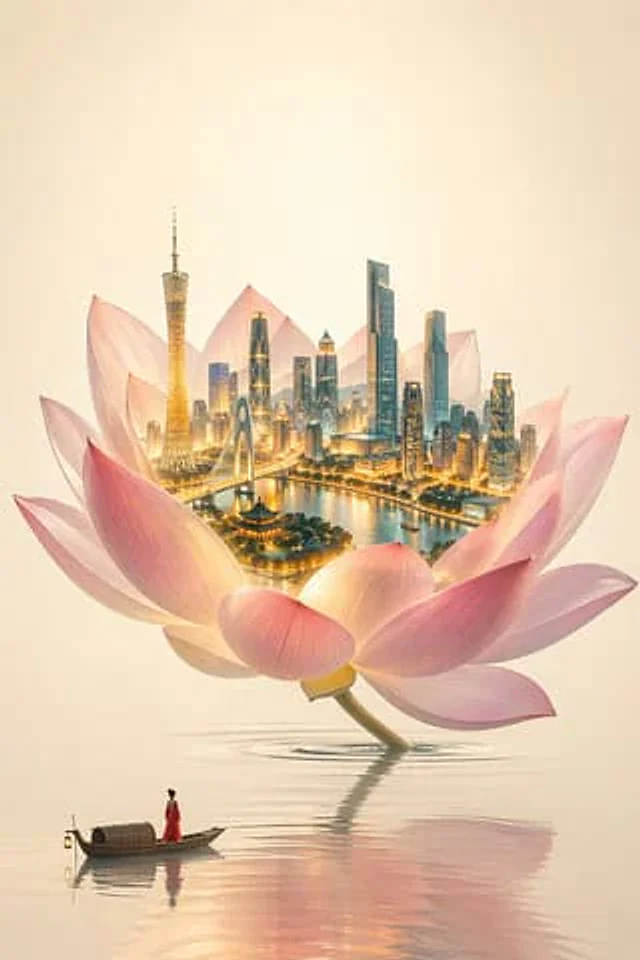 Example generated from “One Flower, One World City Illustration”