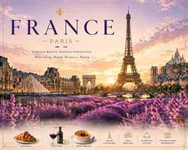 Example generated from “Romantic Paris Travel Poster”