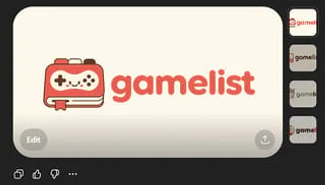 Example generated from “Cute Gamelist App Logo Mockup”