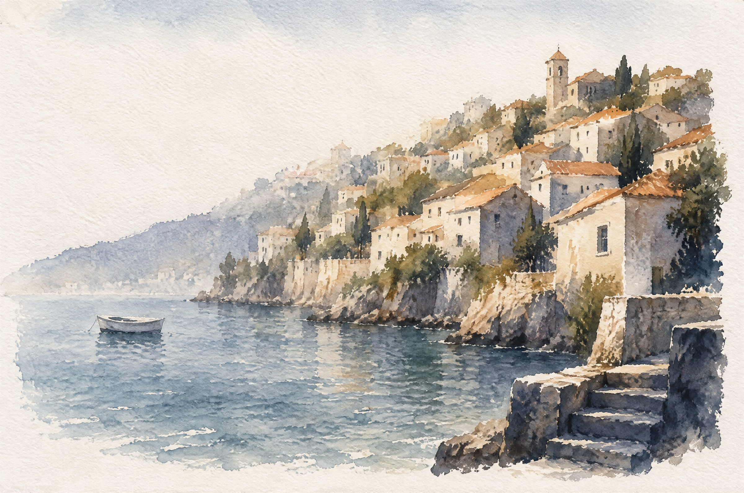 Example generated from “Watercolor Coastal Town — Callirra Atlas · CC BY 4.0”