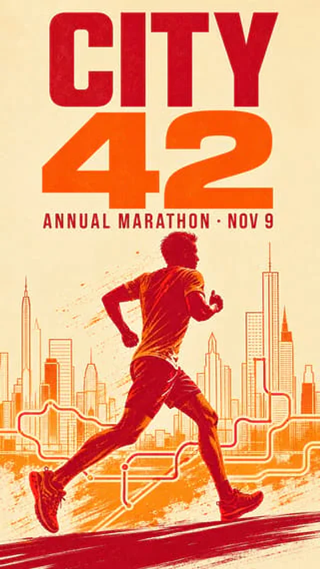 Example generated from “City Marathon Event Poster”
