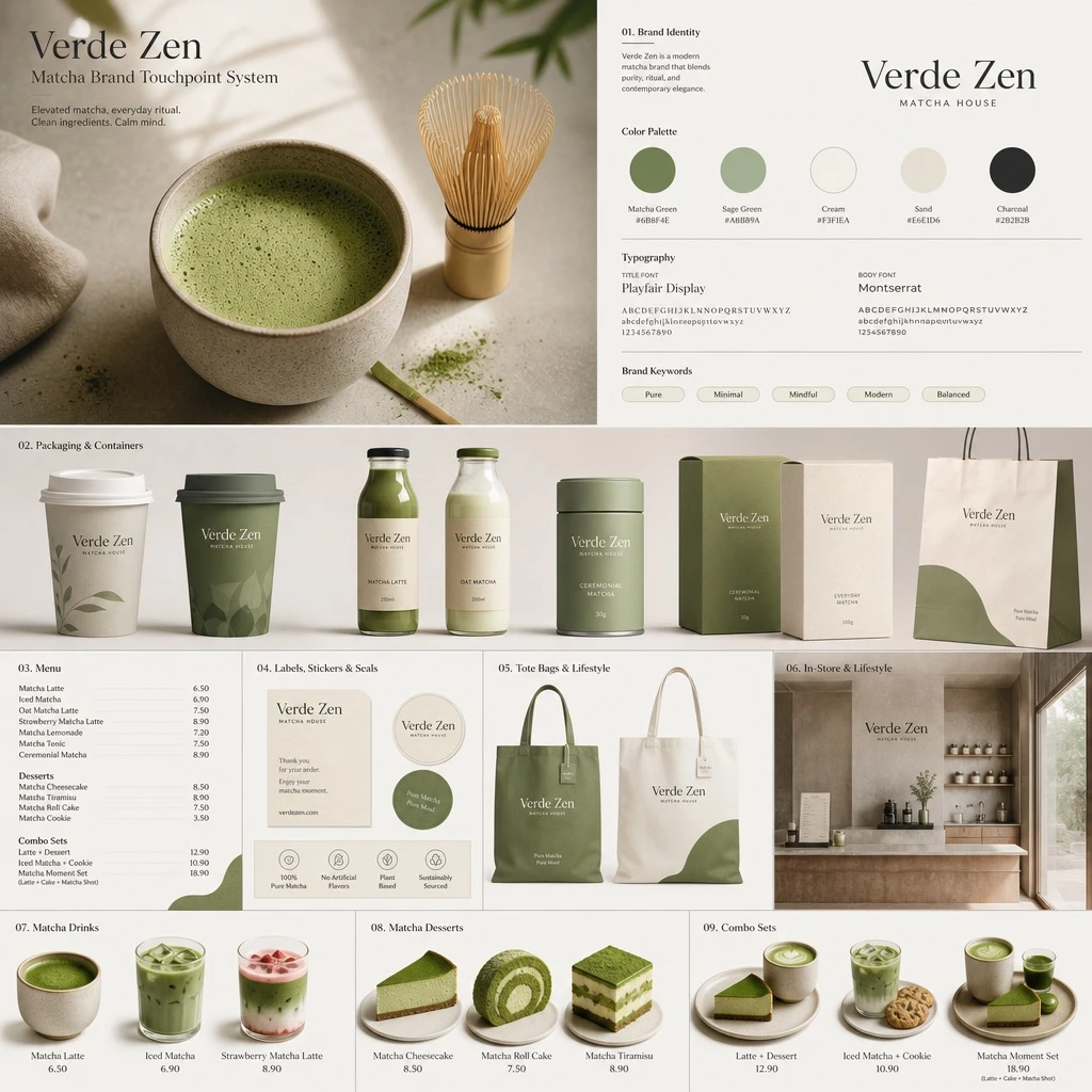 Fictional Matcha Brand Identity System — ClawLabs AI · MIT