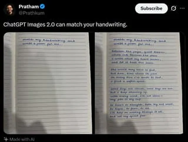 Example generated from “Tweet Screenshot With Handwriting Match”