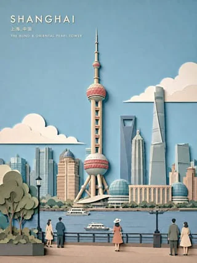 Example generated from “Layered Papercut City Travel Poster”