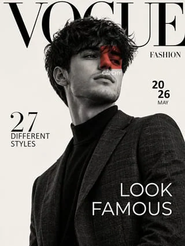 Example generated from “Luxury Fashion Magazine Cover Prompt”