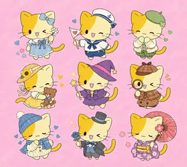 Example generated from “Nine Chibi Kitten Costume Variants”