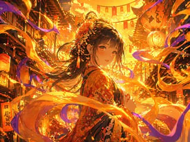 Example generated from “Magical Glowing Ribbon Style Transformation”