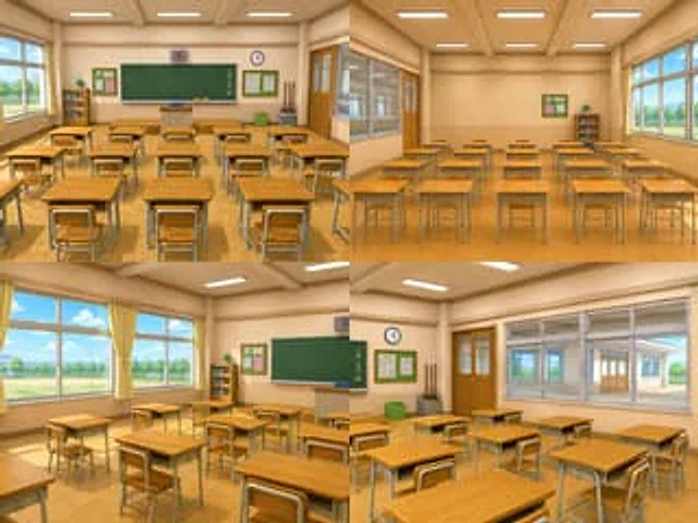 Example generated from “Classroom Interior Four-Way View”