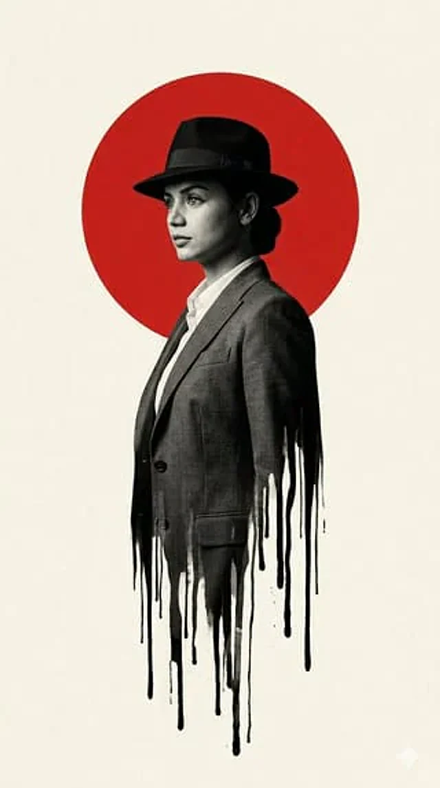 Example generated from “Noir Man With Red Sun Poster”