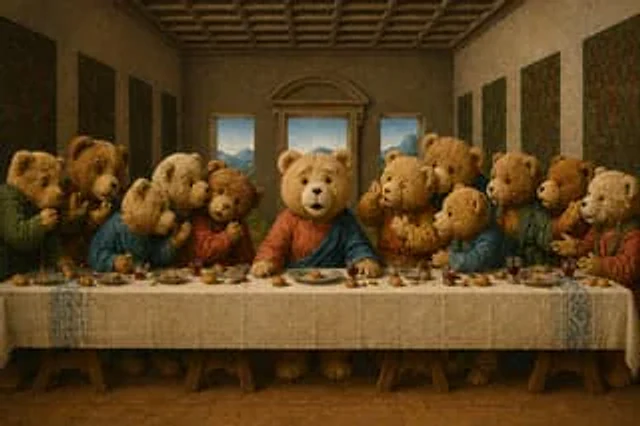 Example generated from “Teddy Bear Last Supper”