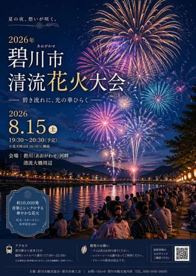 Example generated from “Japanese Fireworks Festival Poster”