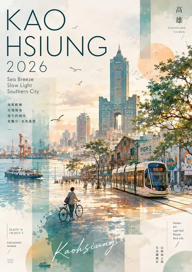 Example generated from “高雄水彩拼贴旅行海报”