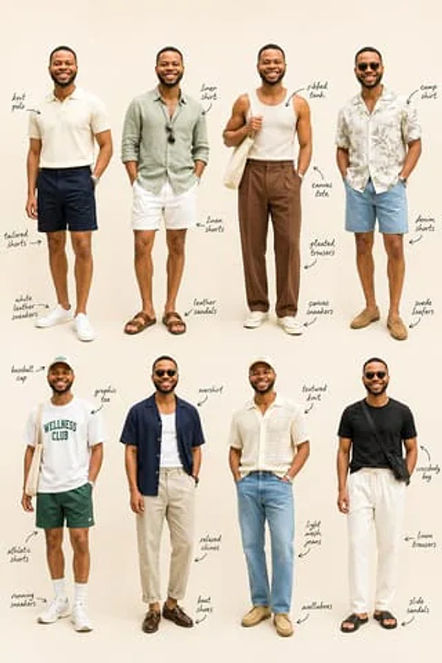 Example generated from “Summer Menswear Lookbook Grid”